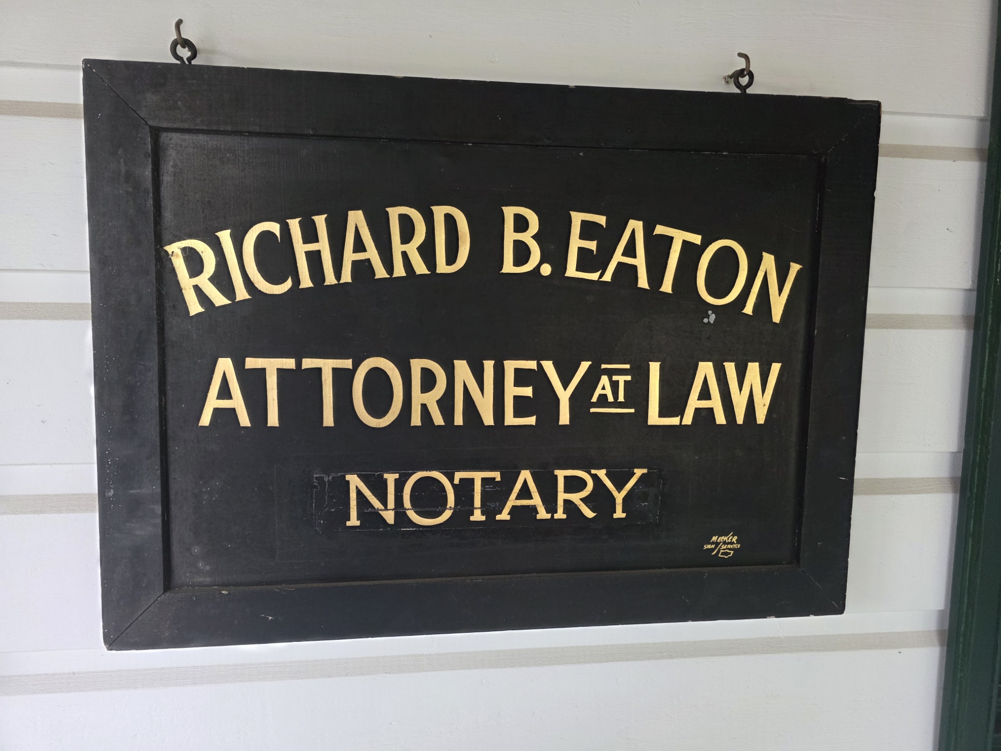 Business Sign that reads, Richard B.Eaton Attorney at Law Notary